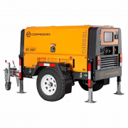 Дизельный винтовой компрессор ET-Compressors ET SD-185T-7 бар (на шасси) Дизельный винтовой компрессор ET-Compressors ET SD-185T-7 бар (на шасси)