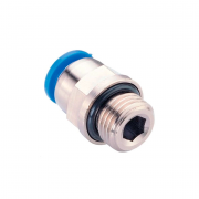 Фитинг прямой NBPT PC 04-G02 (нар. резьба G1/4") Фитинг прямой NBPT PC 04-G02 (нар. резьба G1/4")