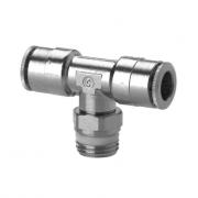 Фитинг цанговый T‑образный под Ø6 с наружн. G1/4" (Cu/NiLa) Camozzi S6430 6‑1/4