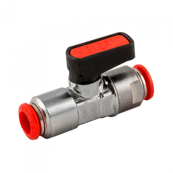 Кран цанговый Aignep 0656000076, Ø12→Ø12