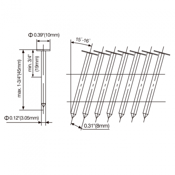 Кровельные гвозди CRN 3.05х38 ершеные оцинкованные /3600шт // M-MECH