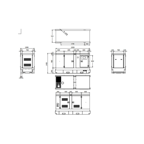 Дизельный генератор ТСС АД-50C-Т400-1РКМ15 в шумозащитном кожухе