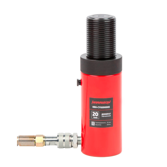 Домкрат гидравлический, однополостной, с фиксирующей гайкой 20 т, ход 100 мм [HRH-CY0200005]