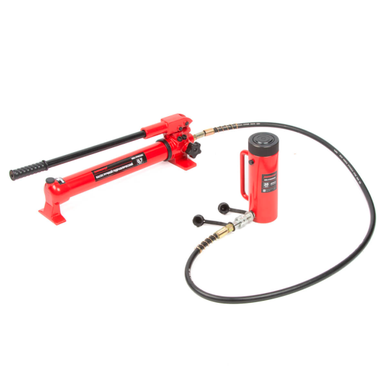 Домкрат гидравлический, однополостной, с фиксирующей гайкой 20 т, ход 150 мм [HRH-CY0200006]