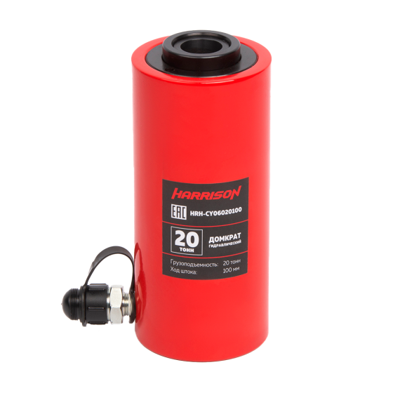 Домкрат гидравлический с полым штоком, однополостной 20 т, ход 100 м [HRH-CY06020100]