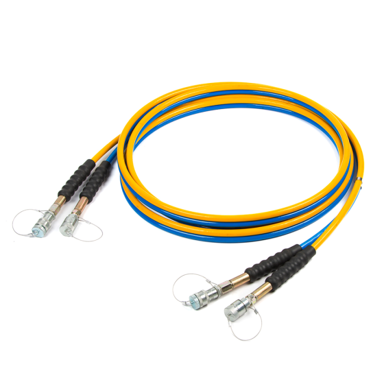 РВД двойной для гидравлического гайковерта: 6 м, БРС 1/4", 700 бар [HRH-HHD0612]