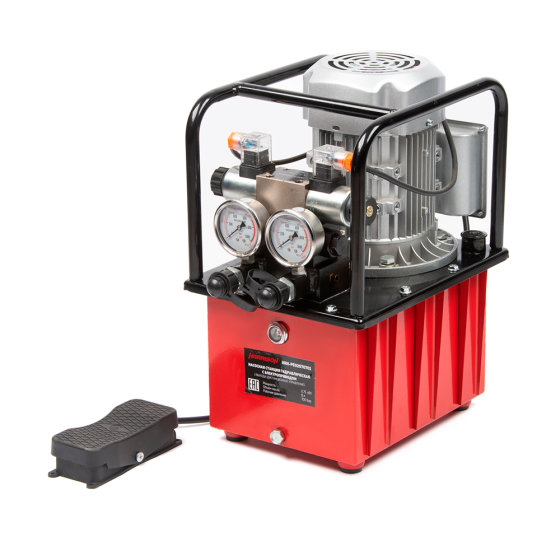 Насосная станция гидравлическая с электроприводом, 2 выхода, дистанционное упр. 0,75 [HRH-PE02070701]