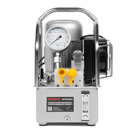 Насосная станция гидравлическая с электроприводом для гайковерта,1,1 кВт, 700 бар, 5 л [HRH-PE0370050]