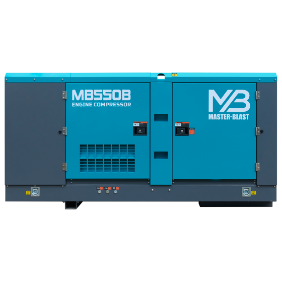 Винтовой дизельный компрессор Master Blast MB-550В-7 на раме