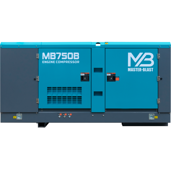 Винтовой дизельный компрессор Master Blast MB-750B-21 на раме