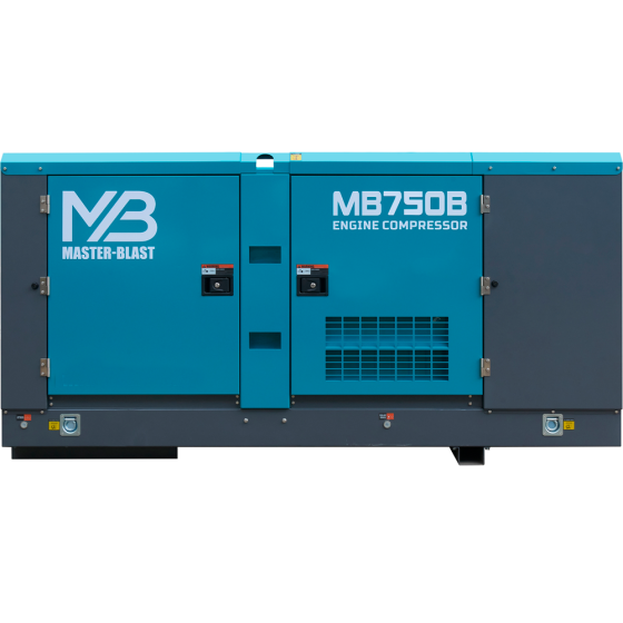 Винтовой дизельный компрессор Master Blast MB-750B-21 на раме