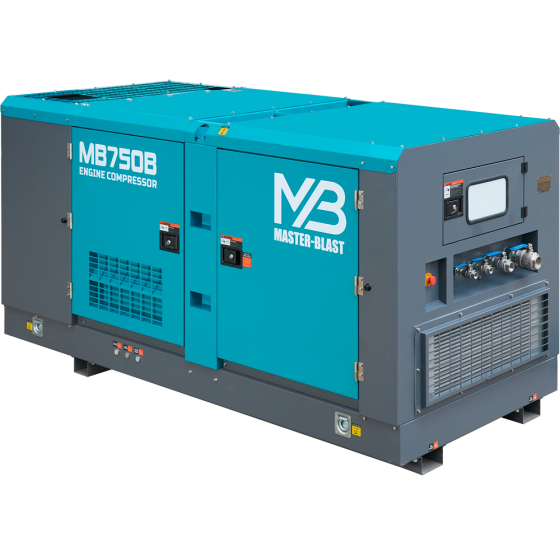 Винтовой дизельный компрессор Master Blast MB-750B-21 на раме