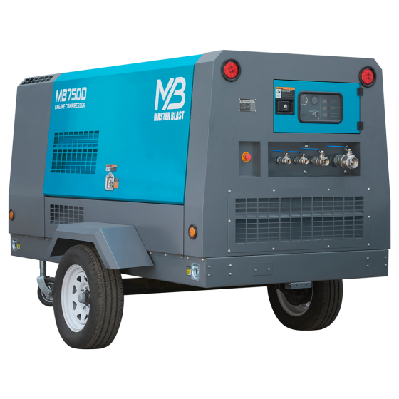 Винтовой дизельный компрессор Master Blast MB-750D-21 на шасси
