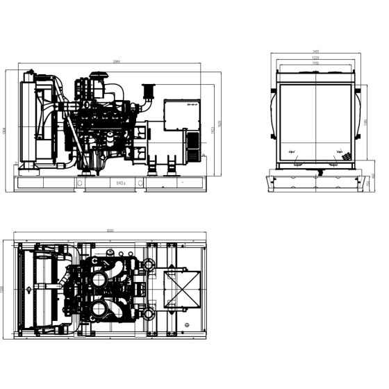 Дизельный генератор ТСС АД-320С-Т400-1РМ17 (Mecc Alte)