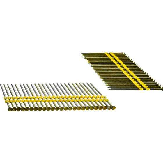 Гвозди реечные 21 градуc 3.1/90 гладкие оцинкованные / 2000шт // M-MECH