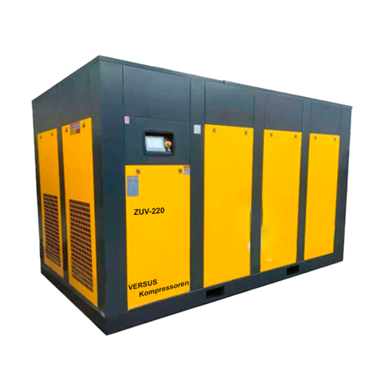 Винтовой компрессор ZUV – 220 8 бар прямой привод IP 23 D VERSUS Kompressoren