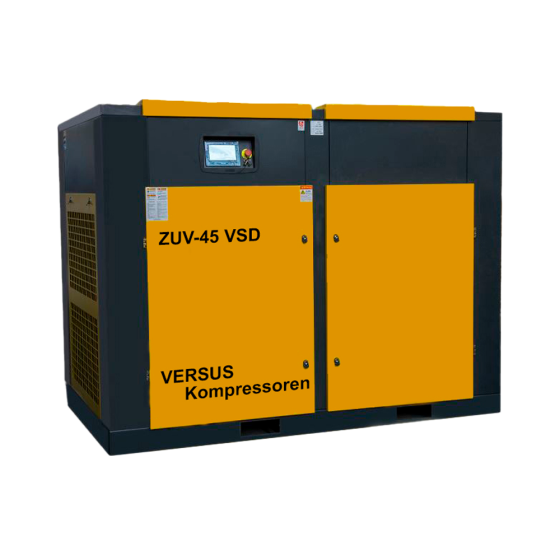 Винтовой компрессор ZUV – 45 VSD 8 бар прямой привод IP 54 F VERSUS Kompressoren